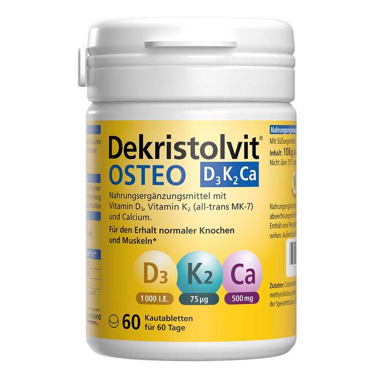 Dekristolvit Osteo D3K2Ca Kautabletten, 60 St