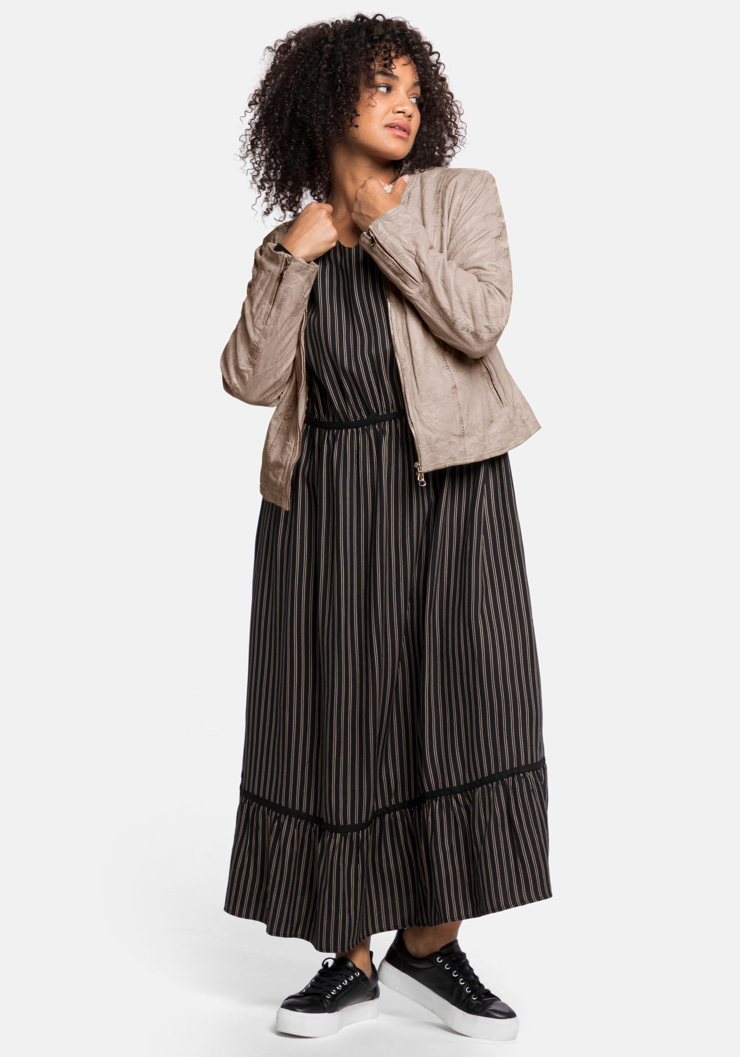 Lederjacke aus Lammnappa mit Crinkle-Effekt