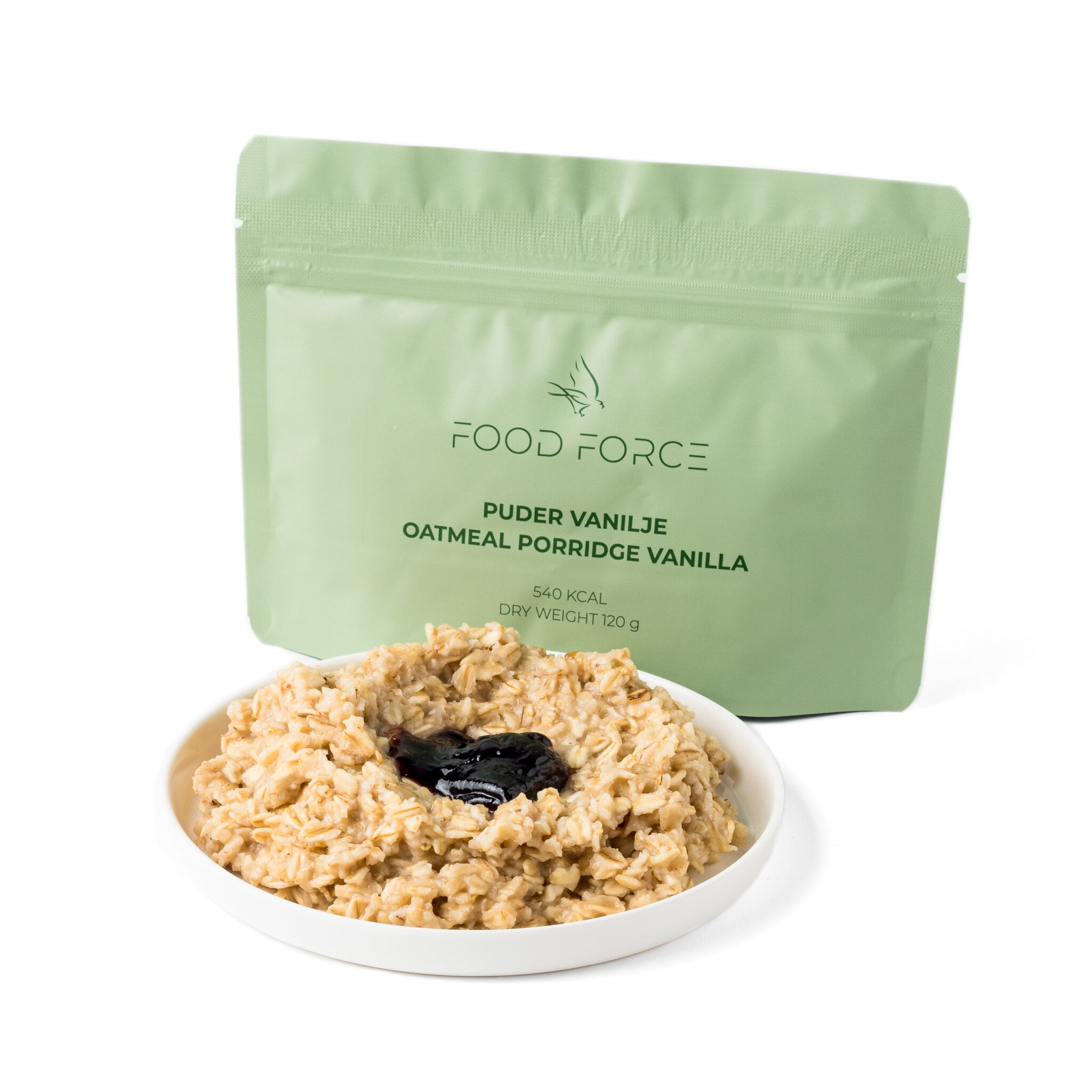 Food Force Oatmeal porridge vanilla, Turfrokost<br>Dehydrert havregrøt - 140g