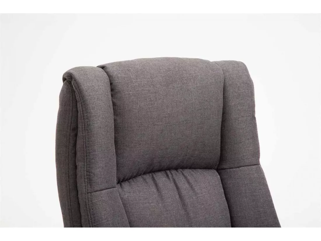 Chaise de bureau - Tissu & Blanc - Gris foncé - XL Sparta