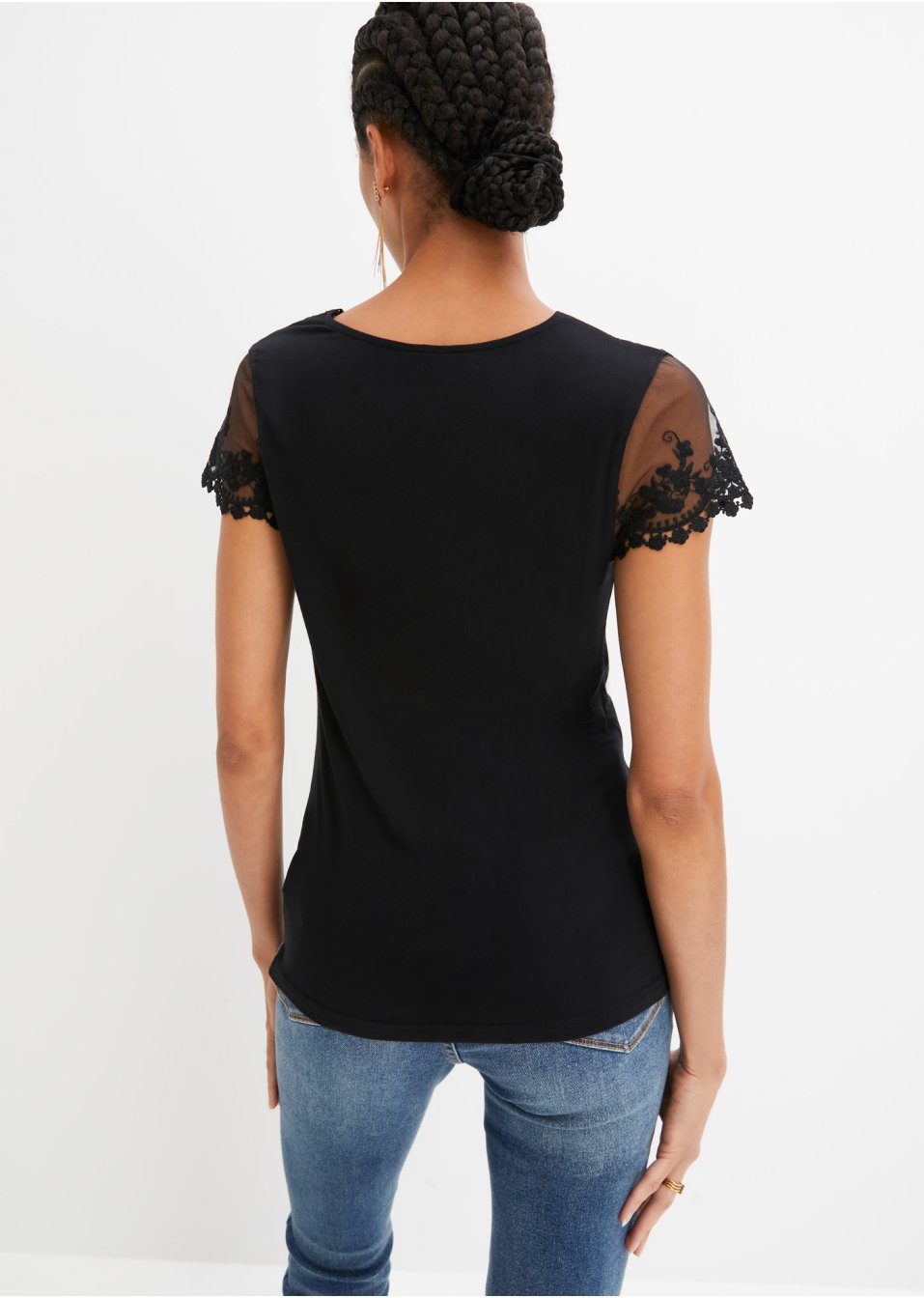 T-shirt à dentelle