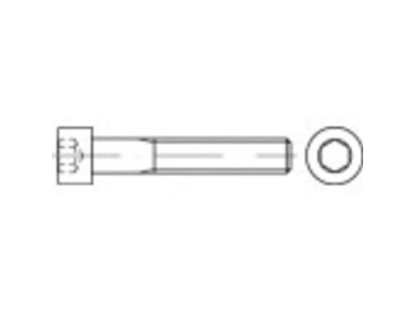 TOOLCRAFT 114963 Cylinderskruer M20 210 mm Indvendig sekskant DIN 912 Stål 10 stk