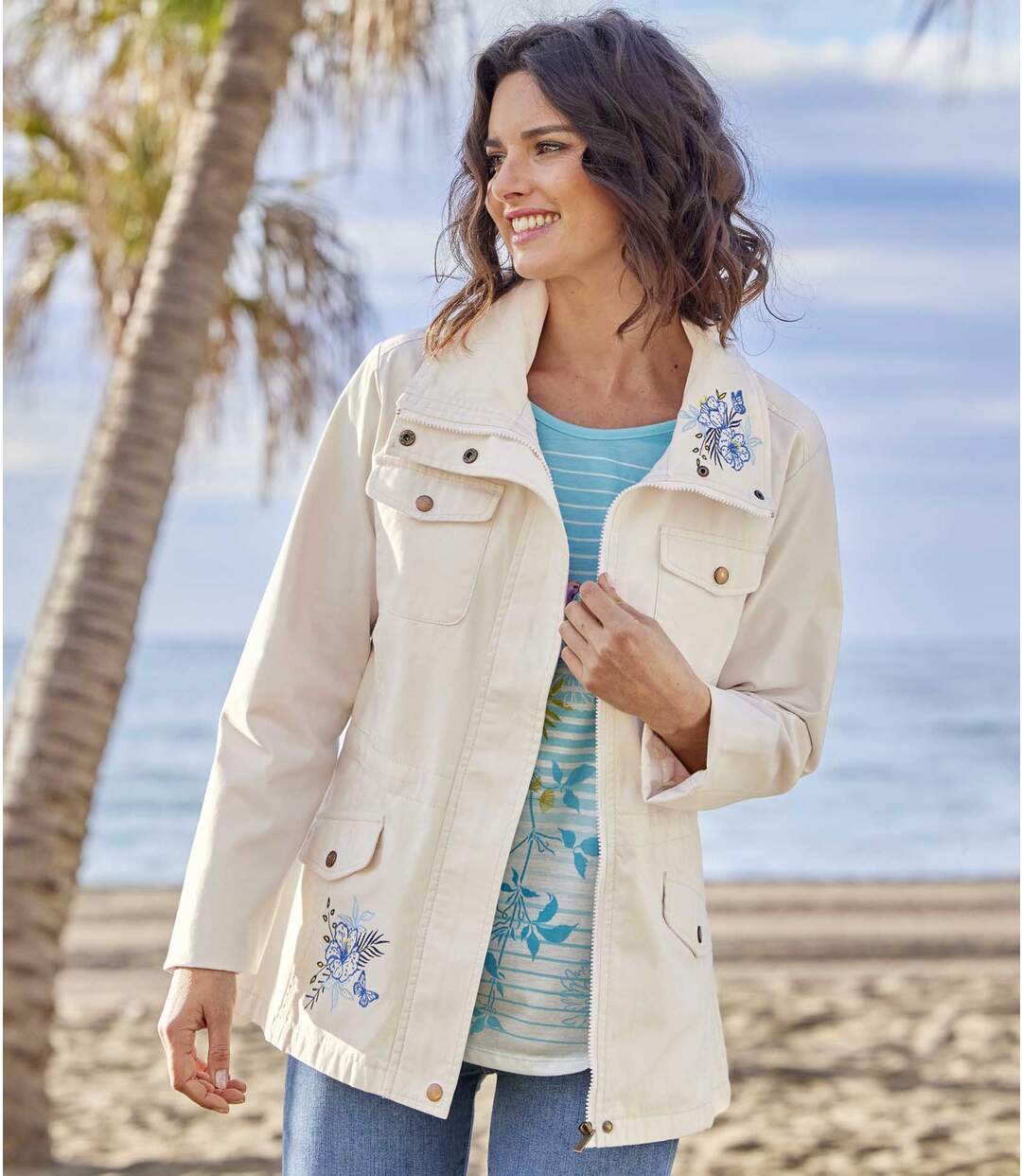 Veste Saharienne d’Été Brodée