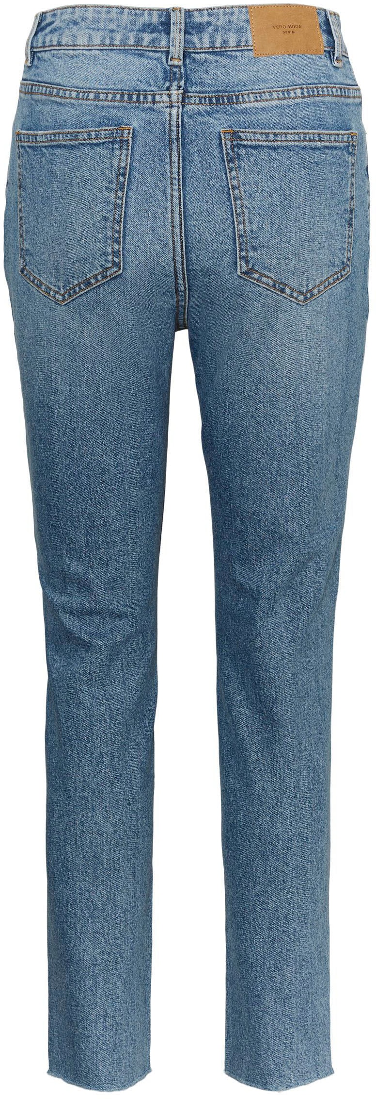Vero Moda Straight-Jeans »VMBRENDA«, mit leicht ausgefranstem Saum, stonewashed für einen Used-Look