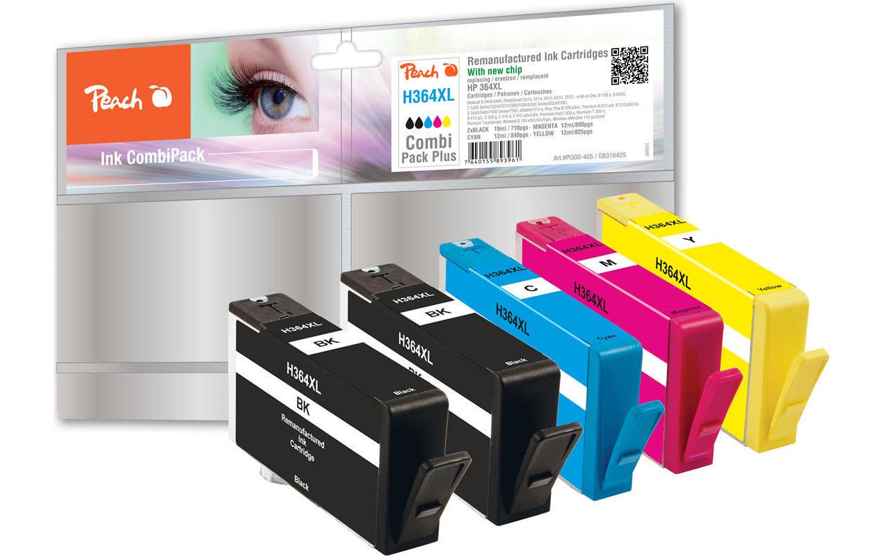 Tintenset HP Nr. 364XL Multipack+ C, M, Y, 2x BKDruckertinte, Multipack Schwarz, Cyan, Magenta, Gelb