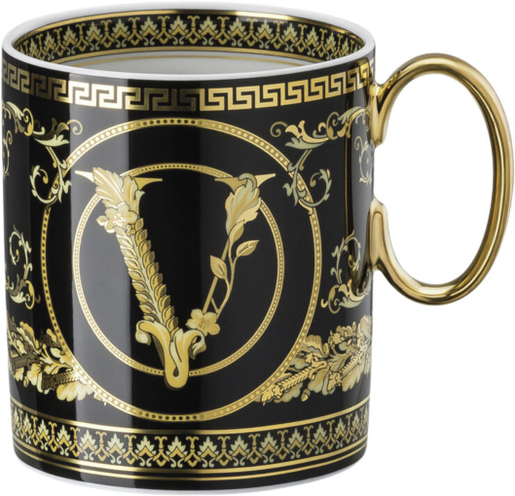 Versace Mug with handle, Virtus Gala Black, Versace Flerfarvet