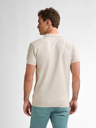 Petrol Knitted Polo Ecru M-1050-KWC213-0112 kopen