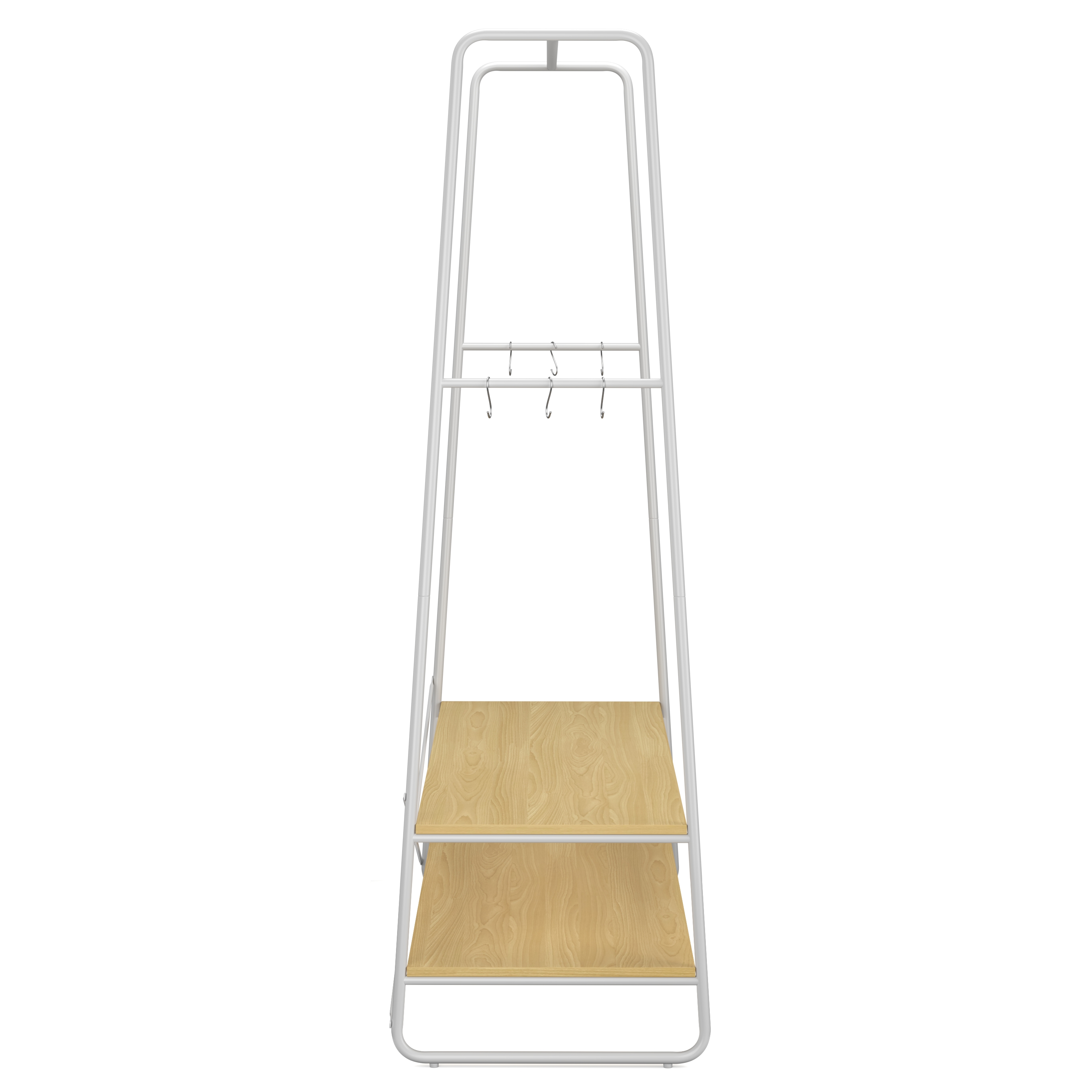 Garderobe Schuhregal 100 x 160 cm hellbraun/weiss