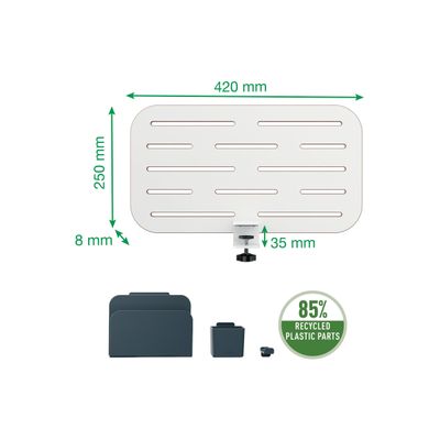Leitz Ergo Small - Pegboard desk organizer - carte MDF - blanc