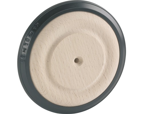 Tarrox houten wiel met rubberen band, 60 x 16 mm