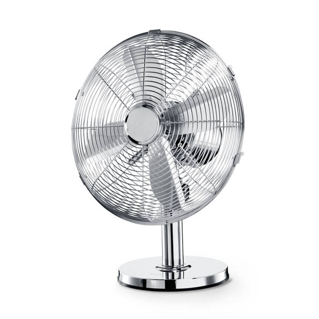 Blokker tafelventilator BL-30006 - 30cm diameter - 3 snelheidsstanden - chroom