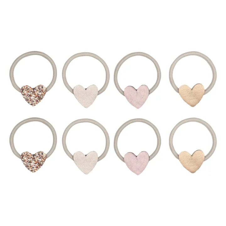 Mimi & Lula Lot 8 Chouchous Mini Hearts | Crème