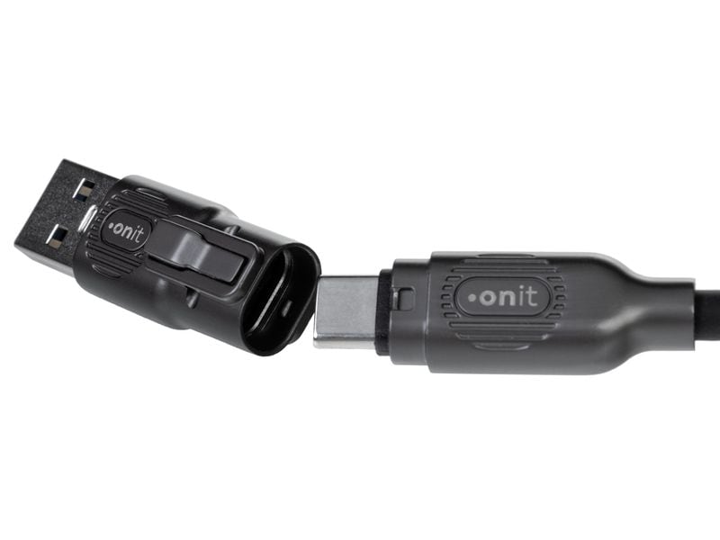 onit USB-Kabel All-in-One Pro 240 W, 0.9 m USB-Kabel mit Adaptern für alle Geräte und Anwendungen
