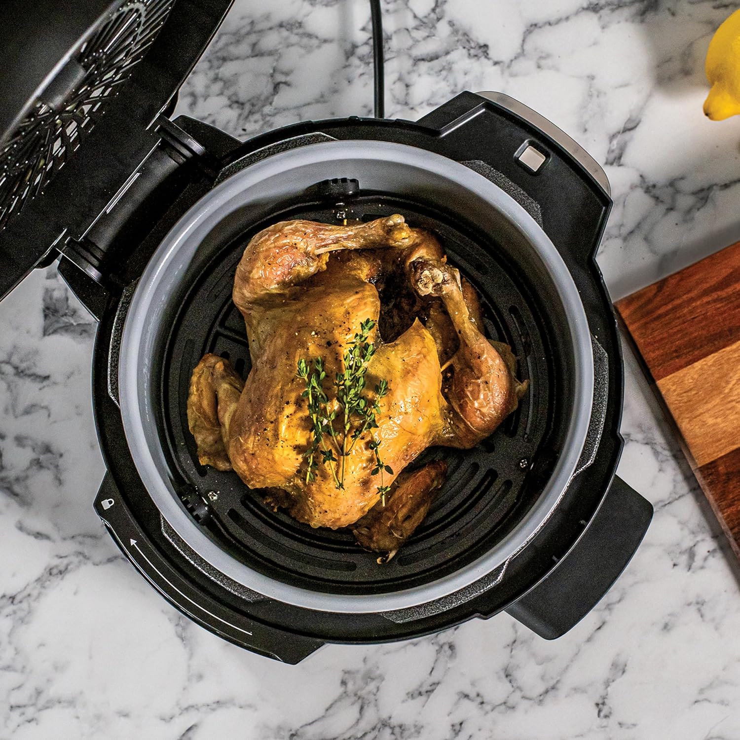 Ninja Foodi MINI Multikocher, 4,7L, 6-in-1 Multicooker, Pressure Cooker Schnellkochtopf, Airfryer Heißluftfritteuse, Slow Cooker Langsamkochen, 1460W, Grau/Schwarz OP100EU