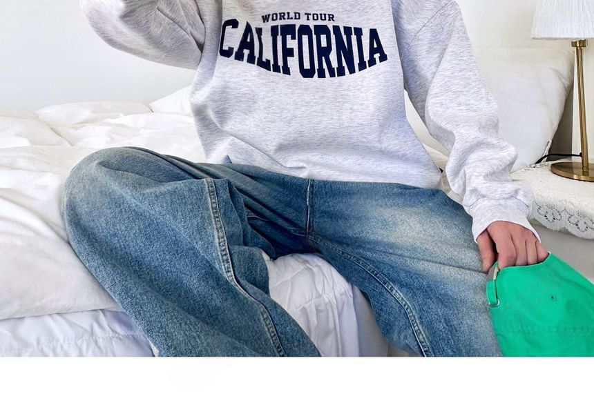 SeoulPop - Sweatshirt met losse pasvorm en letters
