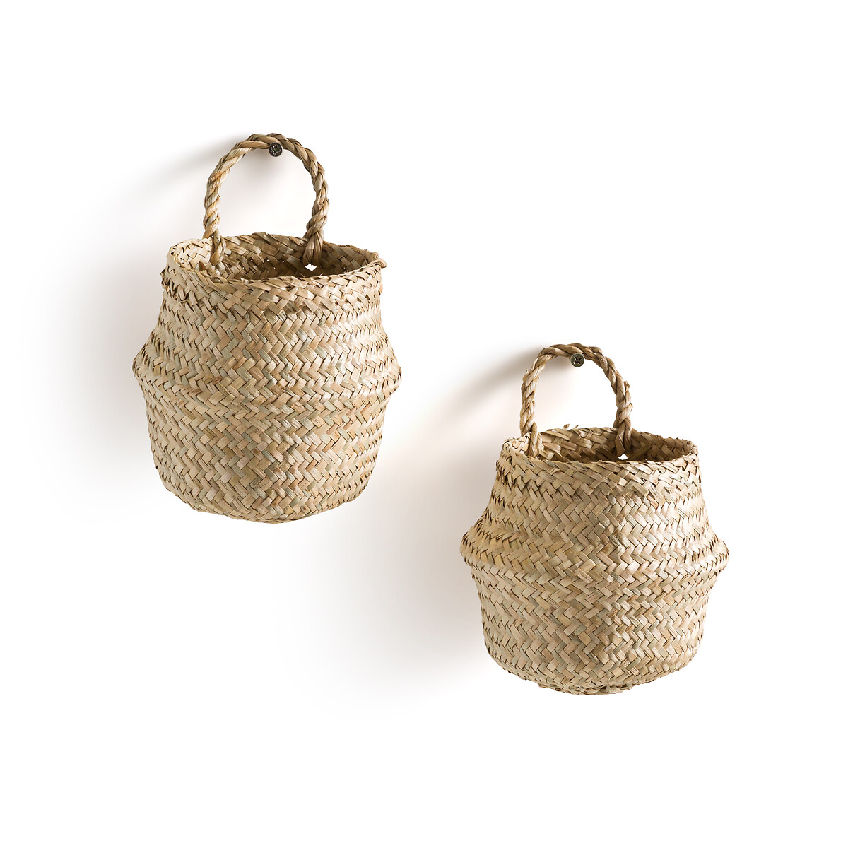 LA REDOUTE INTERIEURS<br>Conjunto de 2 cestos de parede em herbário Rixy