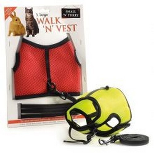 Colete Walk N Vest N Leash com guia, várias cores