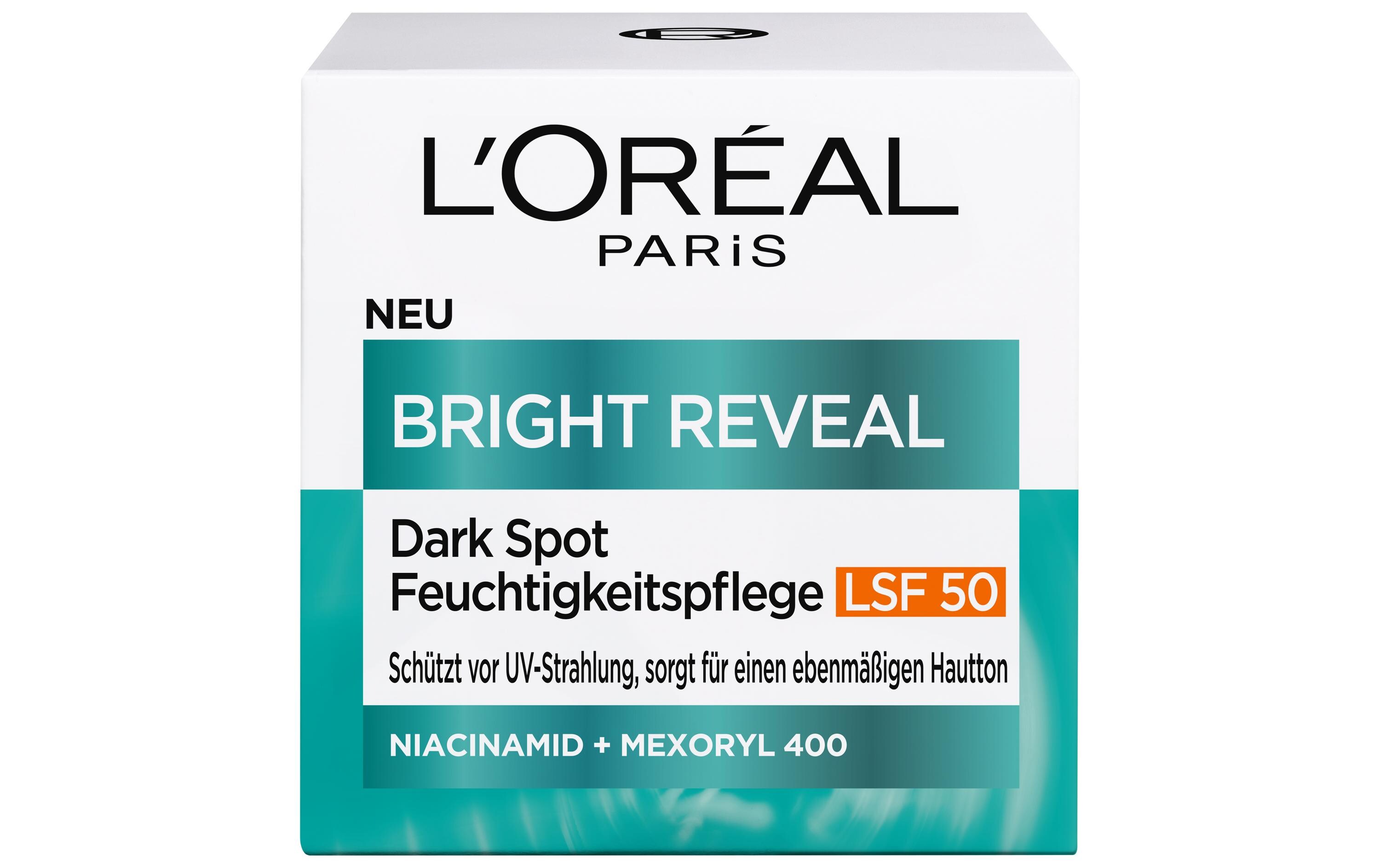 Tagescrème Bright Reveal Dark Spot SPF 50 50 mlGesichtspflege schützt die Haut vor schädlicher UV-Strahlung mit aufhellender Wirkung