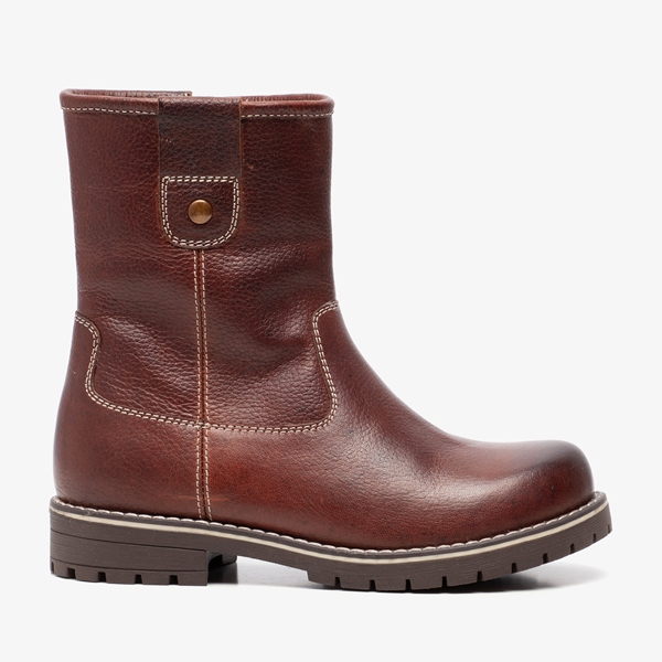 Hush Puppies gevoerde leren jongens boots bruin