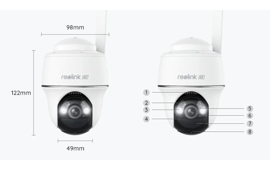 4G/LTE-Kamera G440<br>4K 8MP 4G LTE kabellose Solar Akku Outdoor Kamera mit Pan-Tilt, Farbnachtsicht & smarter Erkennung