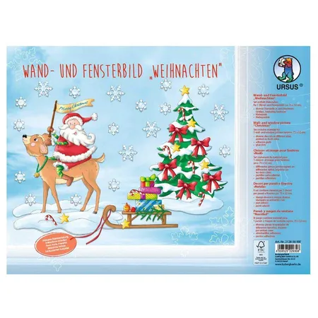 URSUS Wand- und Fensterbild Weihnachten, 5 Stanzbögen