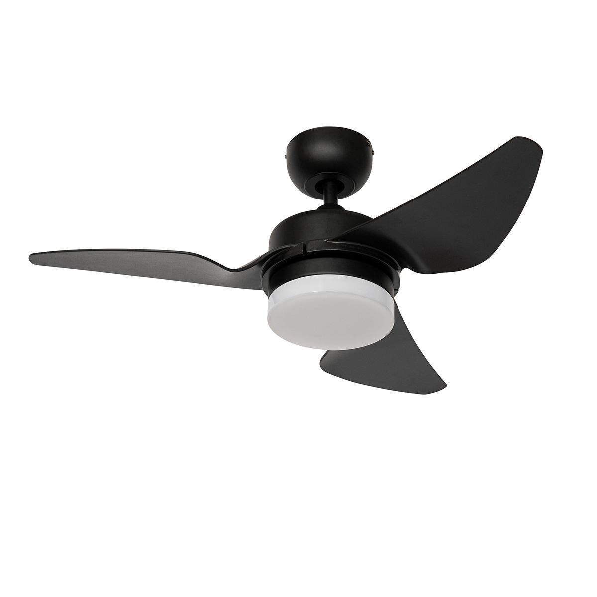 Plafondventilator zwart 86.7cm incl. LED dimbaar met afstandsbediening - Yuki