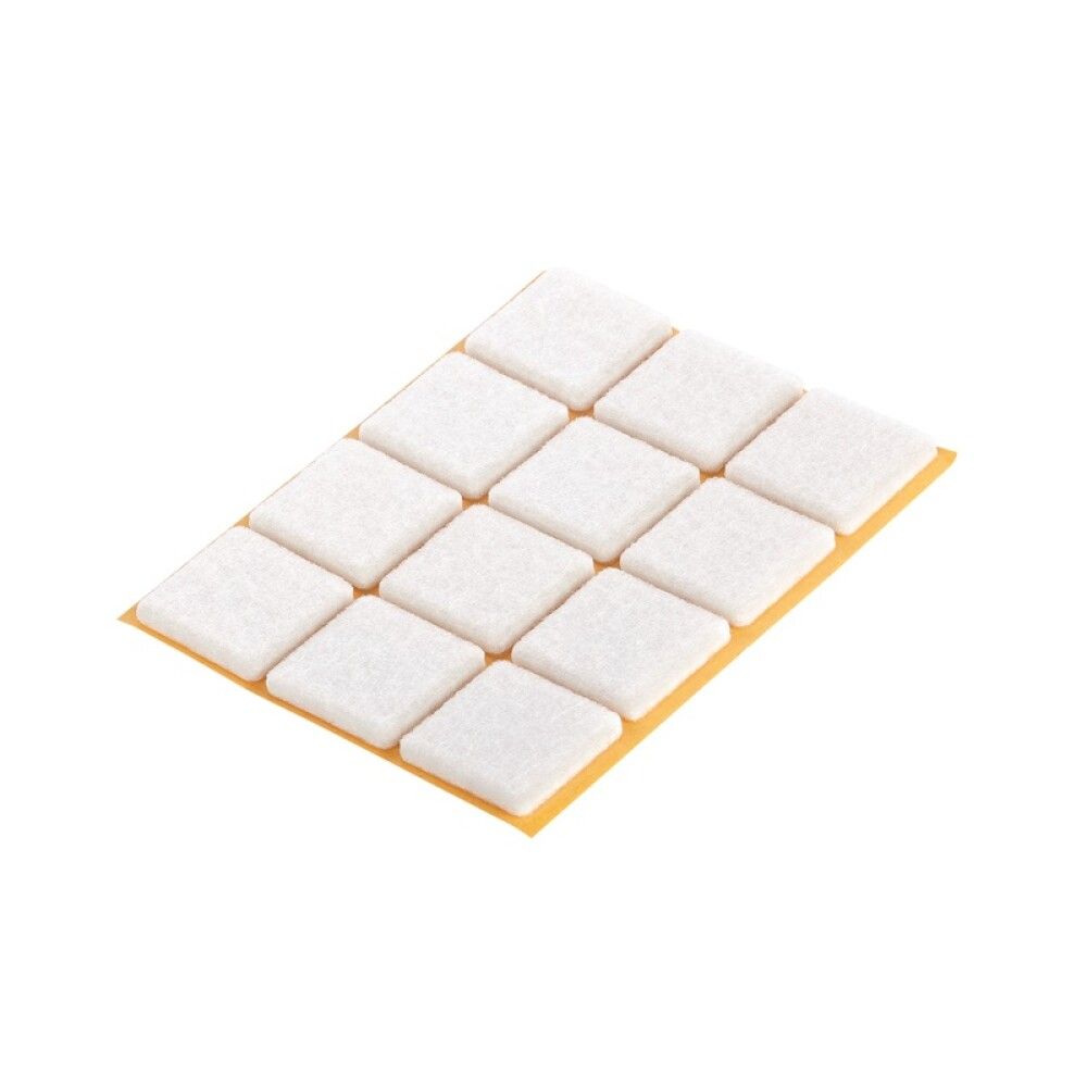 MØBELKNOTTER STABILIT 25X25MM HVIT 12STK