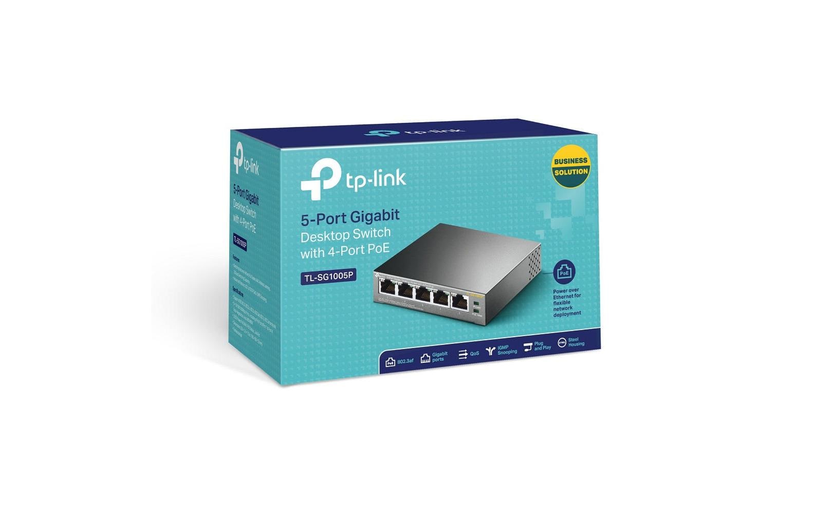 PoE Switch Omada PoE Unmanaged 5 x 1G TL-SG1005P 5 Port5-Port Gigabit Desktop PoE Switch