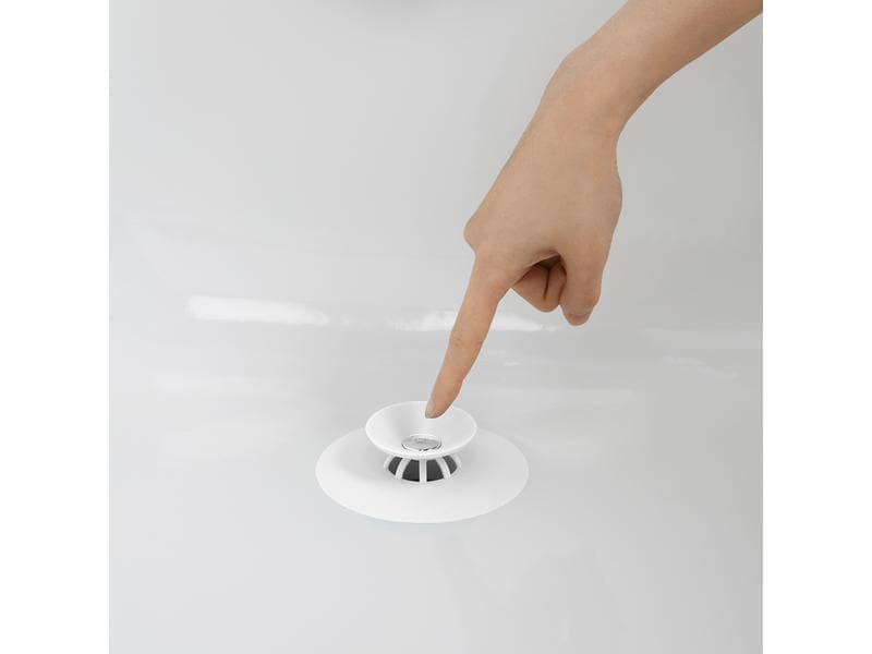 Umbra Waschbeckenstöpsel Flex Weiss Badewannenstöpsel aus Silikon
