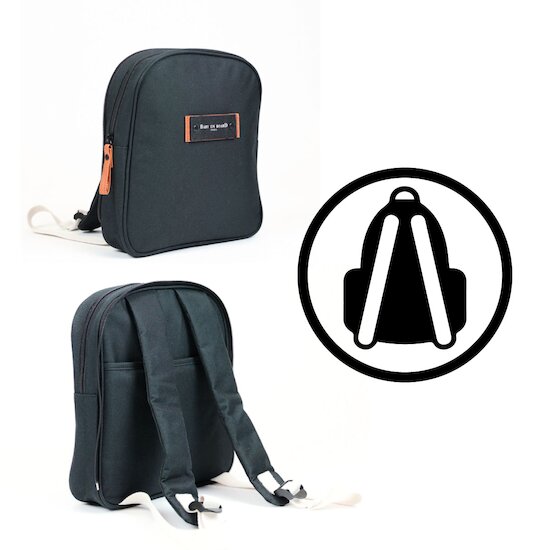 Sac à dos à langer Square Duo   Noir        de               Baby On Board