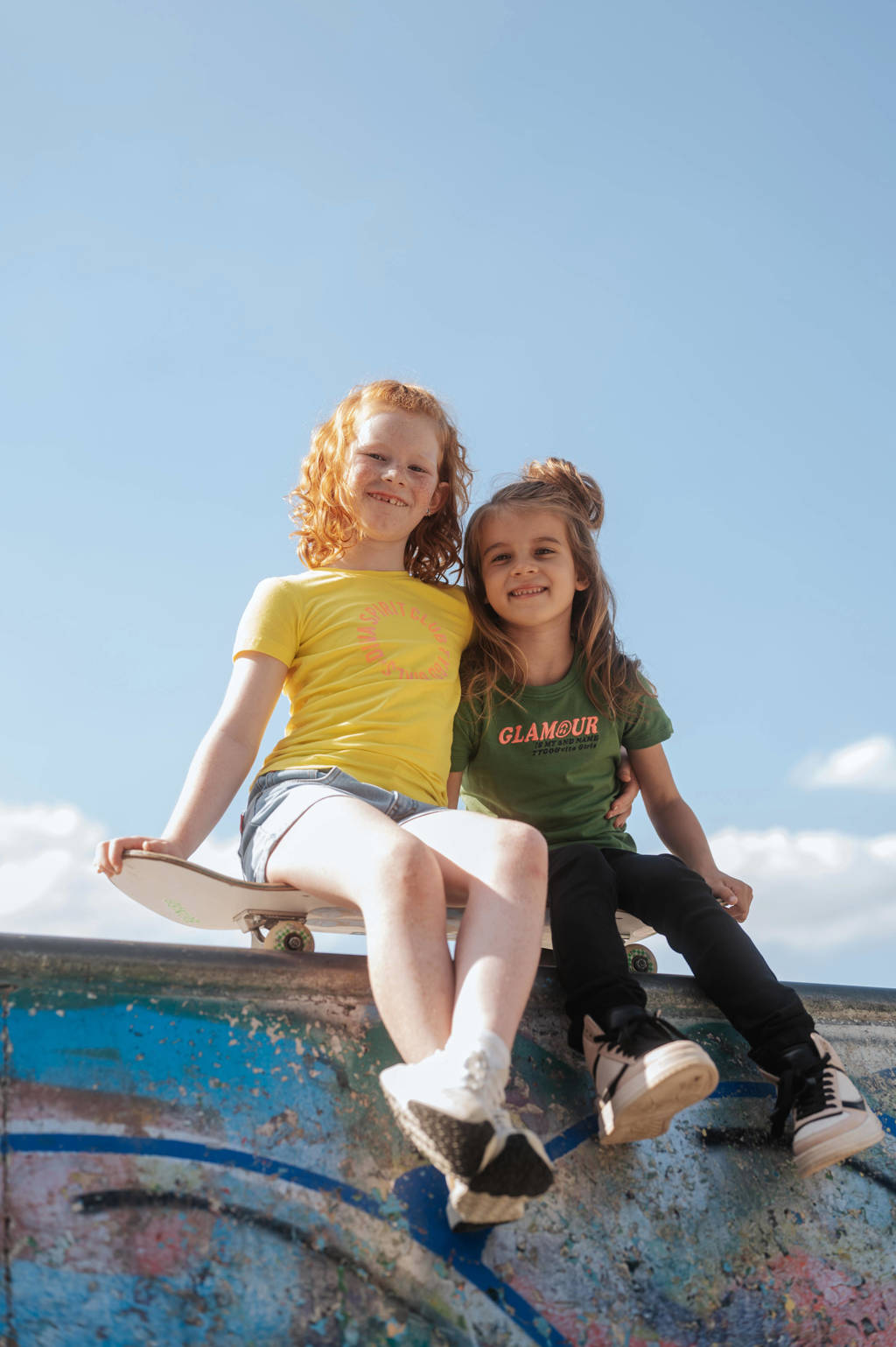 TYGO & vito T-shirt Jayla met tekst felgeel