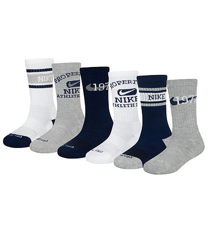 Nike Strømper - Cushioned - Dri-Fit - 6-pak - Hvid/Gr?/Navy