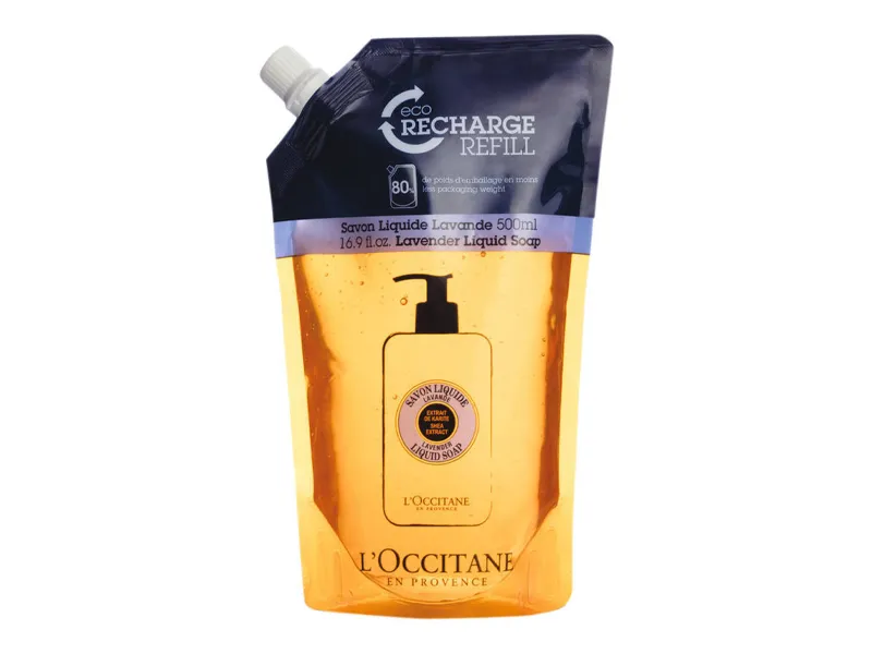 L''Occitane Shea Hands & Body Lavender Liquid Soap Refill, Hud, Flydende sæbe, Genopfyldningspose, Rengøring, Frankrig, AQUA/WATER - HELIANTHUS ANNUUS (SUNFLOWER) SEED EXTRACT - COCONUT ACID - POTASSIUM HYDROXIDE -...