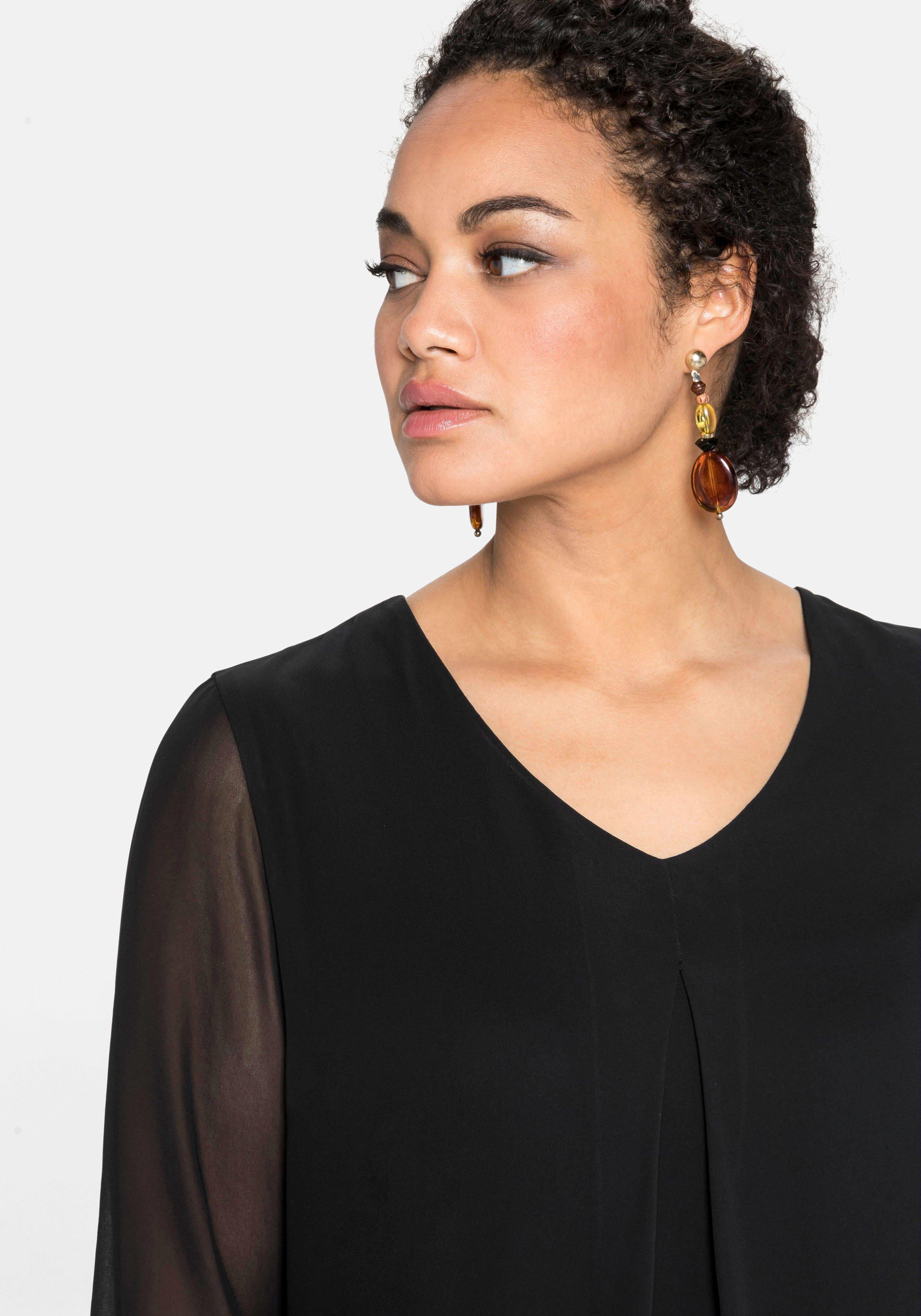 Tunika im Layerlook, mit Chiffon