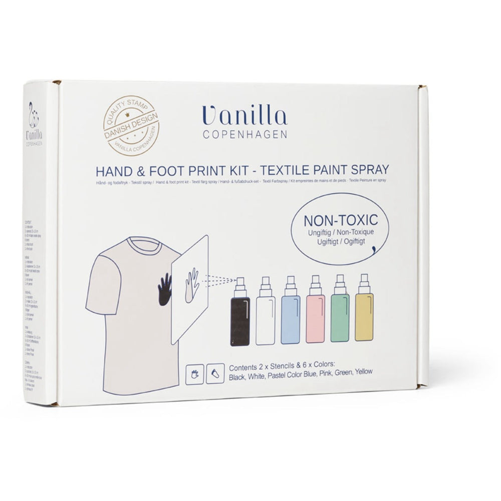 Køb Vanilla COPENHAGEN Multi Stof Paint Spray Hand & Foot Print Kit