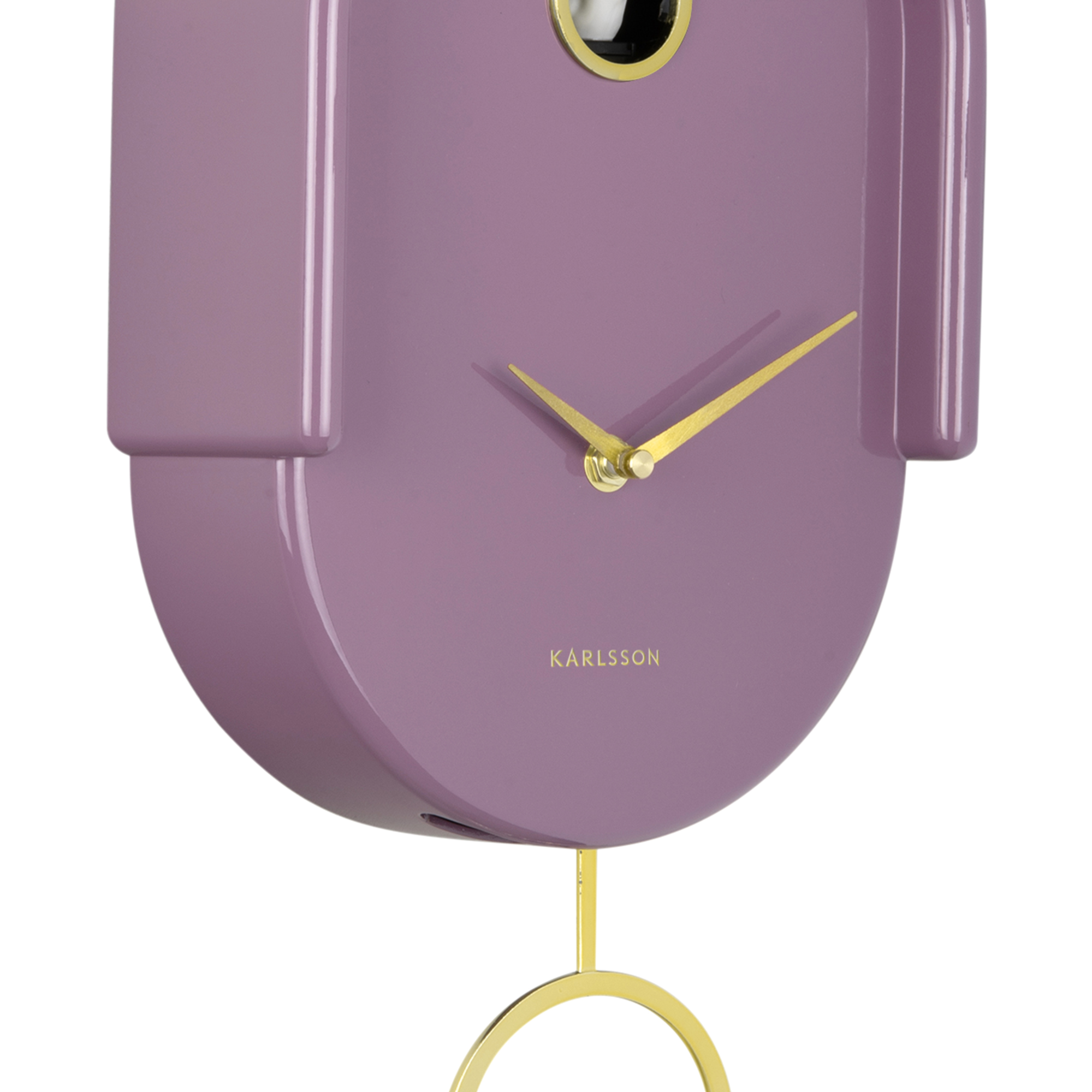 Wandklok Tweet Licht mauve