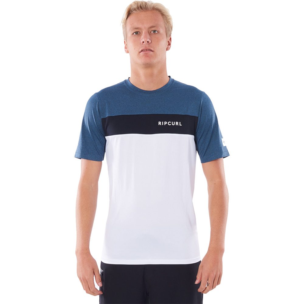 Rip Curl Underline Panel Kurzarm UV-Shirt Herren navy