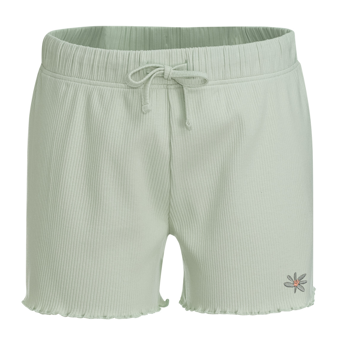 Gina Benotti Damen Schlafshorts mit Rippstruktur hellgrün