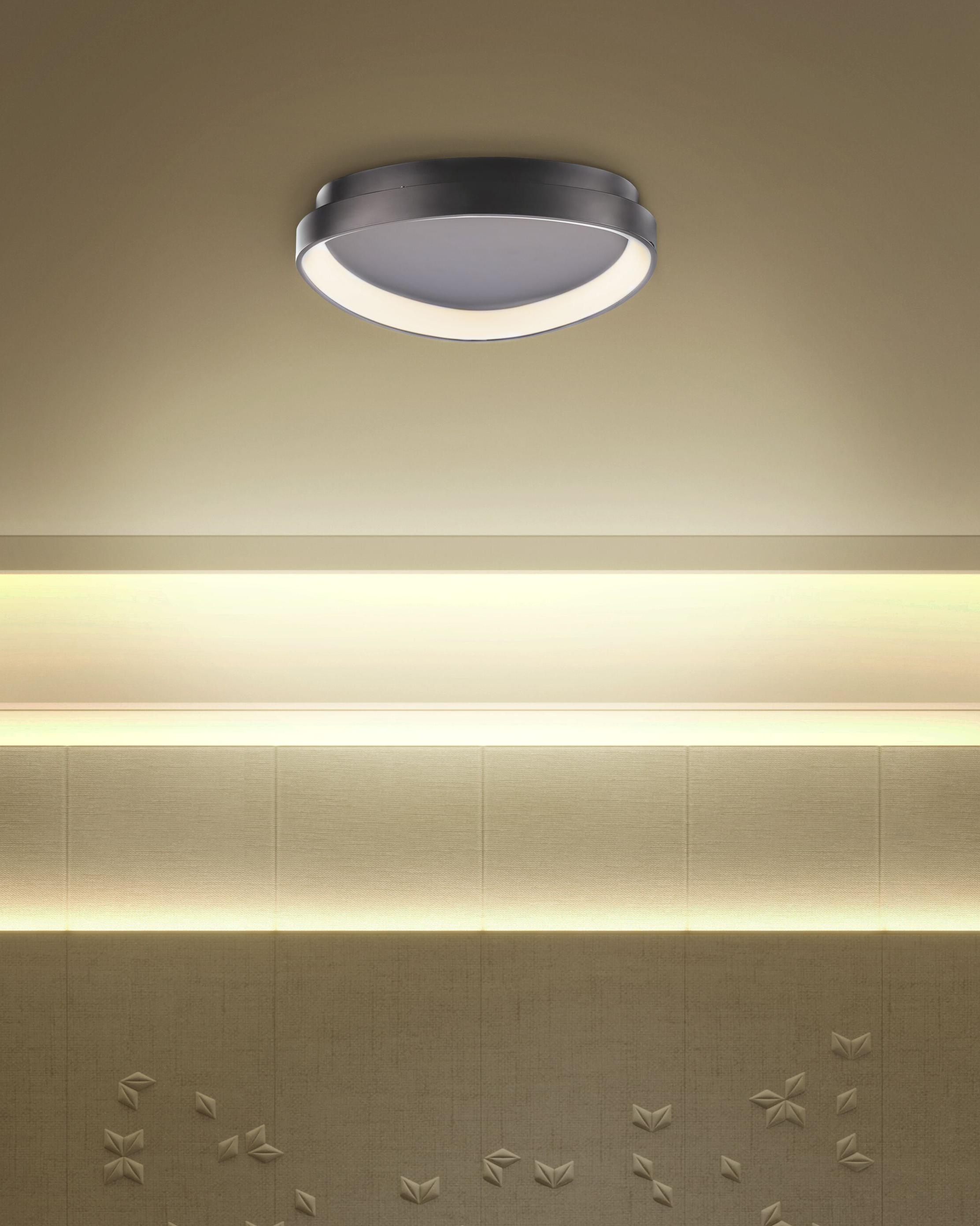 LED plafondlamp NANDING Metaal Zwart