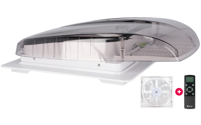 Berger Dachhaube Plus Fan mit Ventilationssystem 12 V 40 x 40 cm