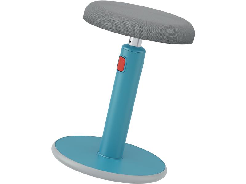 Leitz Ergo Cosy Active Sitz und Stehhocker Blau Höhenverstellbarer, ergonomischer Hocker zum Sitzen und Stehen für eine verbesserte Muskelaktivität und bessere Körperhaltung