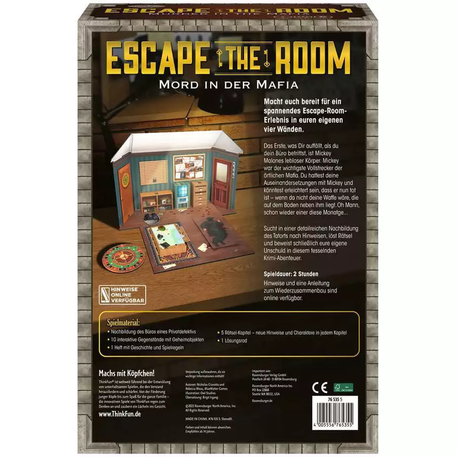 Thinkfun Escape the Room - Mord in der Mafia bunt