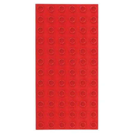 Strictly Briks Big Briks Grundplatten 2 Stück, je ca. 10 x 19 cm, 6 x 12 Noppen, rot