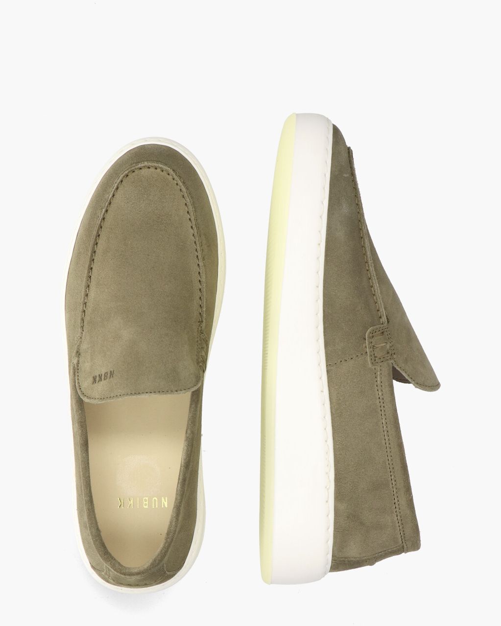 Nubikk Jiro Mio Groen Herenloafers
