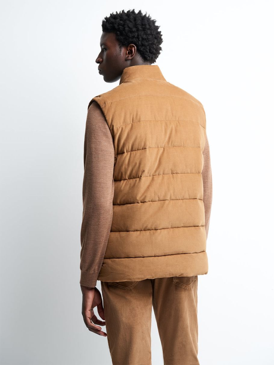 Gilet sans manche zippé col montant