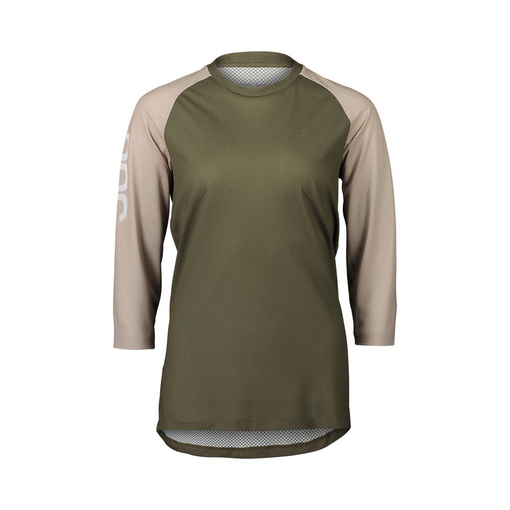 POC Pure MTB Fietsshirt Driekwart Donkergroen/Beige Dames