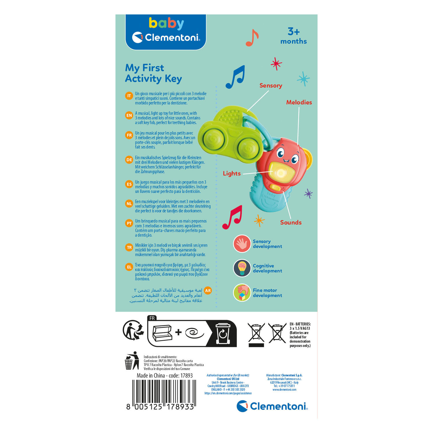 Clementoni Baby Mijn Eerste Interactieve Sleutels
