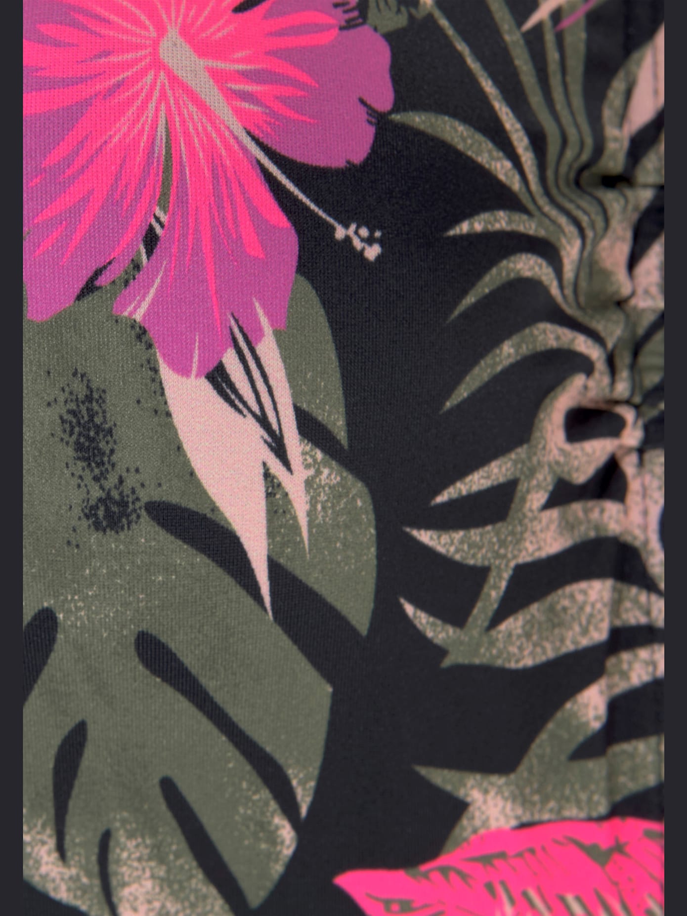 Haut de bikini bustier imprimé tropical