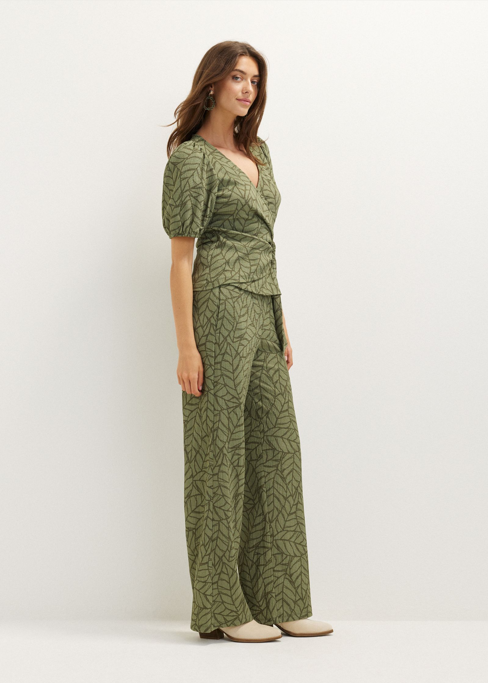 Wijde broek met print