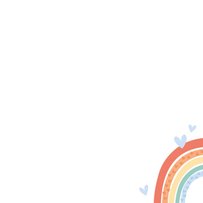 Kleine Vlindervoetjes | Geboortekaart | Regenboog kindje
